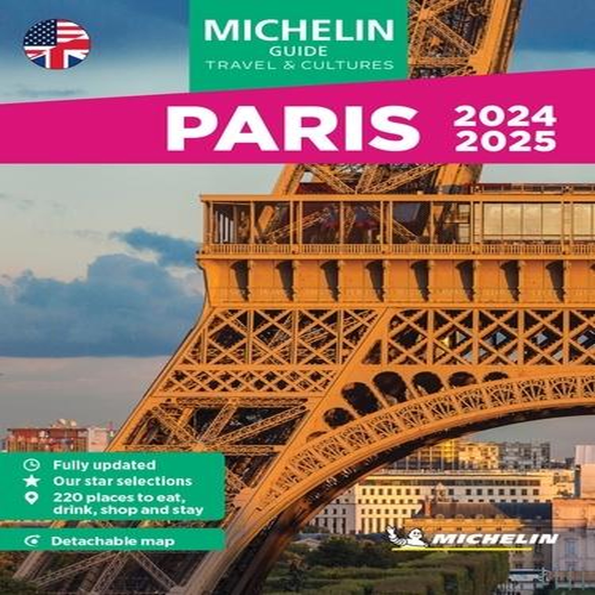 PARIS. EDITION 2024-2025. EDITION EN ANGLAIS. AVEC 1 PLAN DETACHABLE, Michelin