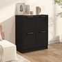 Voir la diapositive 3 : VIDAXL Buffet noir 60x30x70 cm bois d'ingenierie