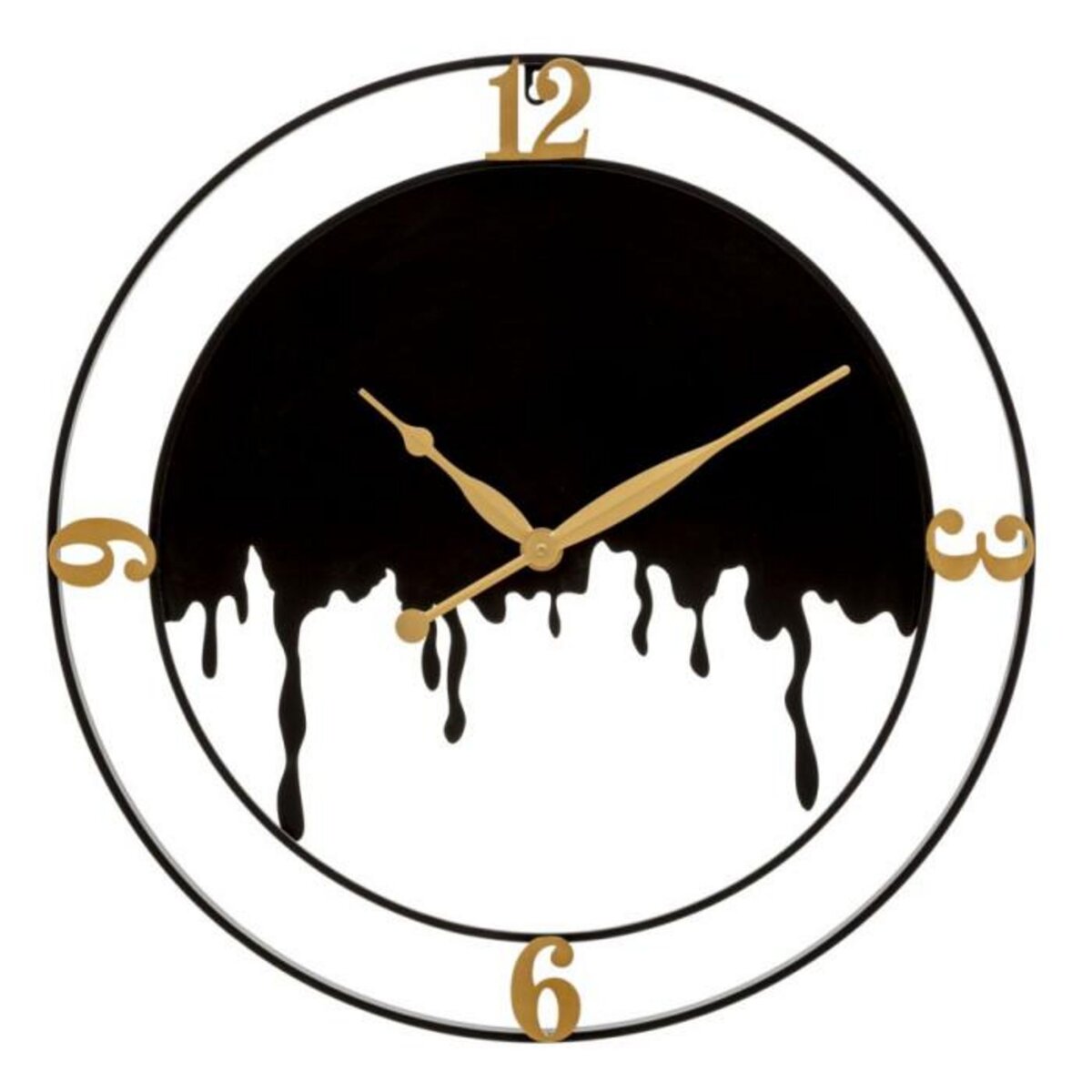 Paris Prix Horloge Murale en Métal  Splash  66cm Noir