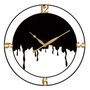 Voir la diapositive 1 : Paris Prix Horloge Murale en Métal  Splash  66cm Noir