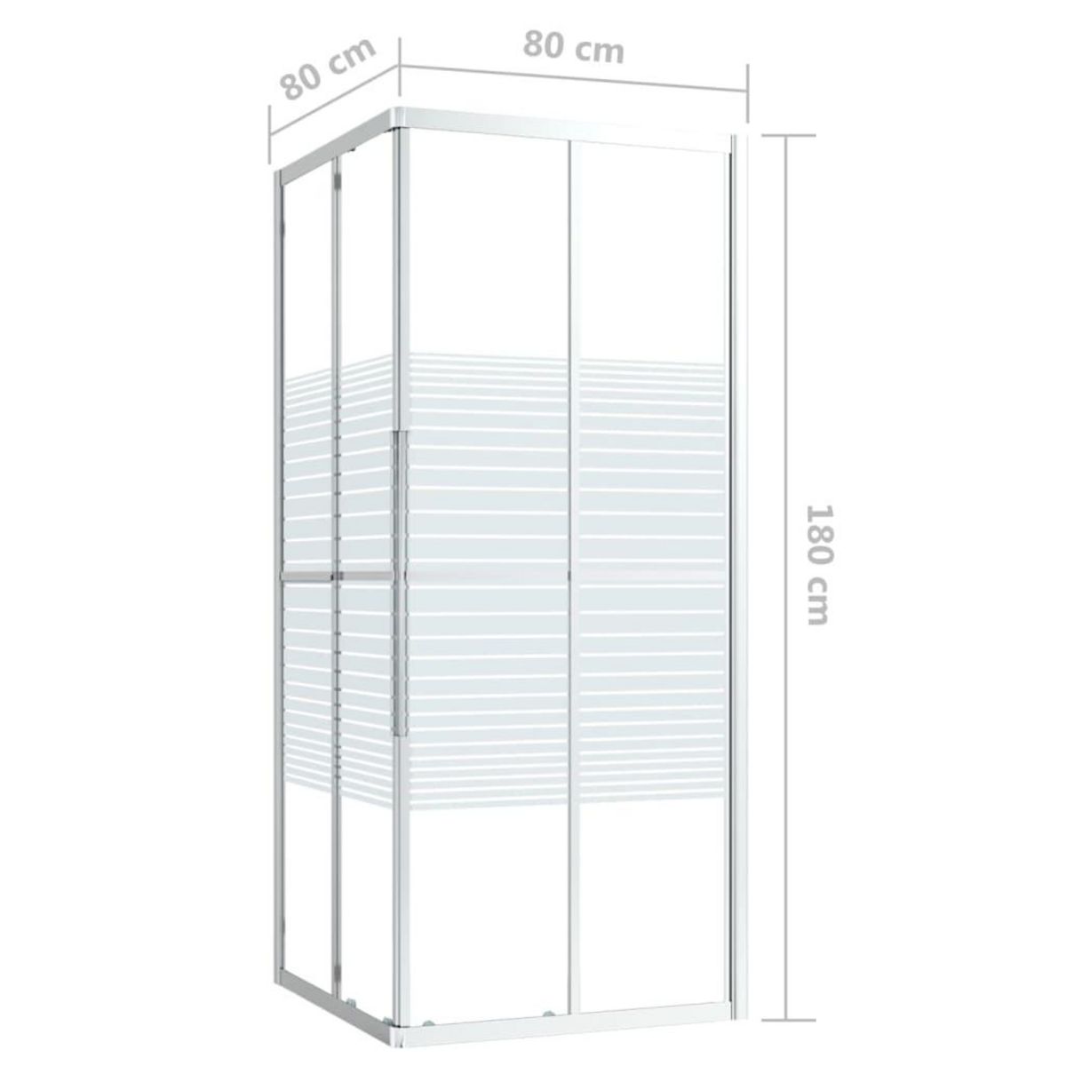 VIDAXL Cabine de douche ESG 80x80x180 cm