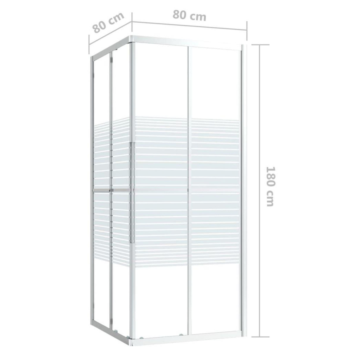 VIDAXL Cabine de douche ESG 80x80x180 cm
