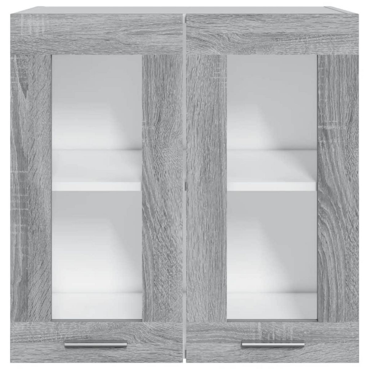 VIDAXL Armoire en verre suspendue Sonoma gris Bois d'ingenierie