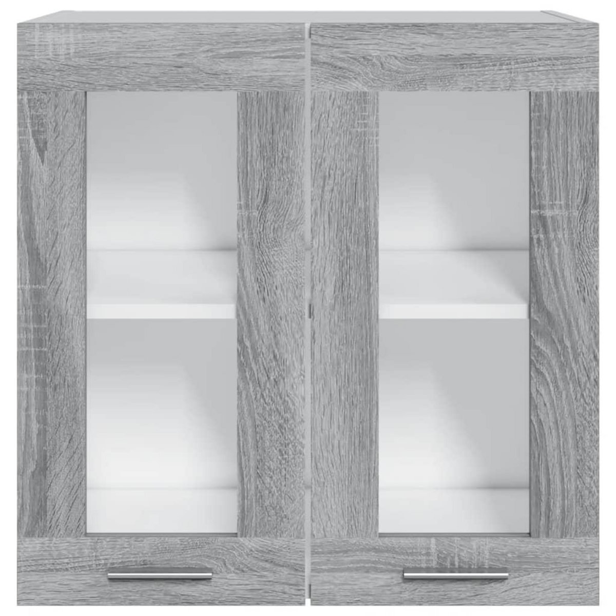 VIDAXL Armoire en verre suspendue Sonoma gris Bois d'ingenierie