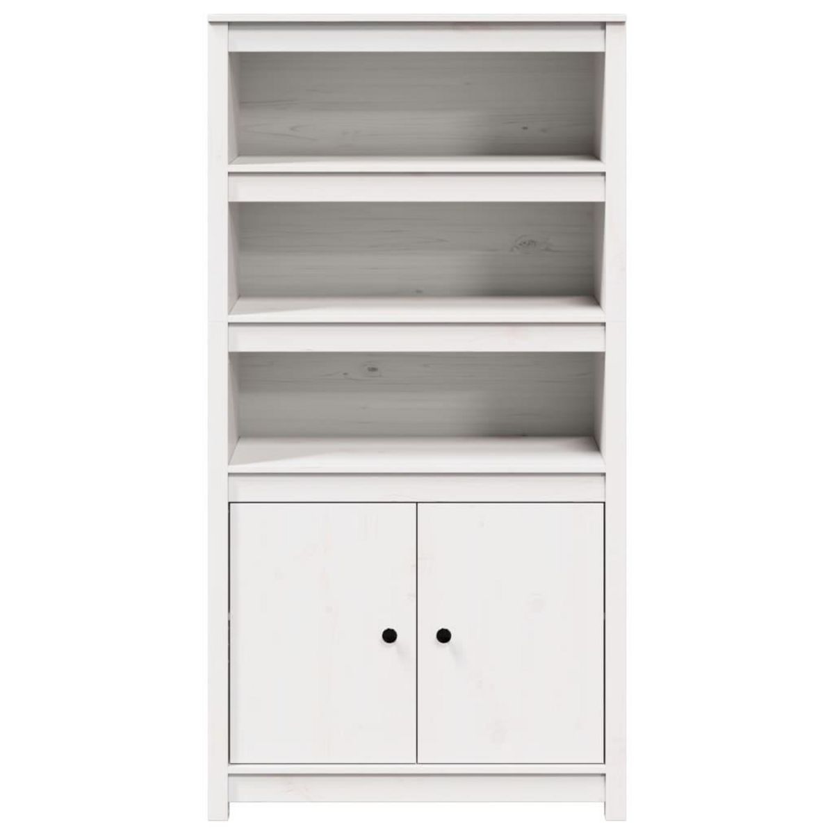 VIDAXL Buffet haut Blanc 80x35x154 cm Bois massif de pin