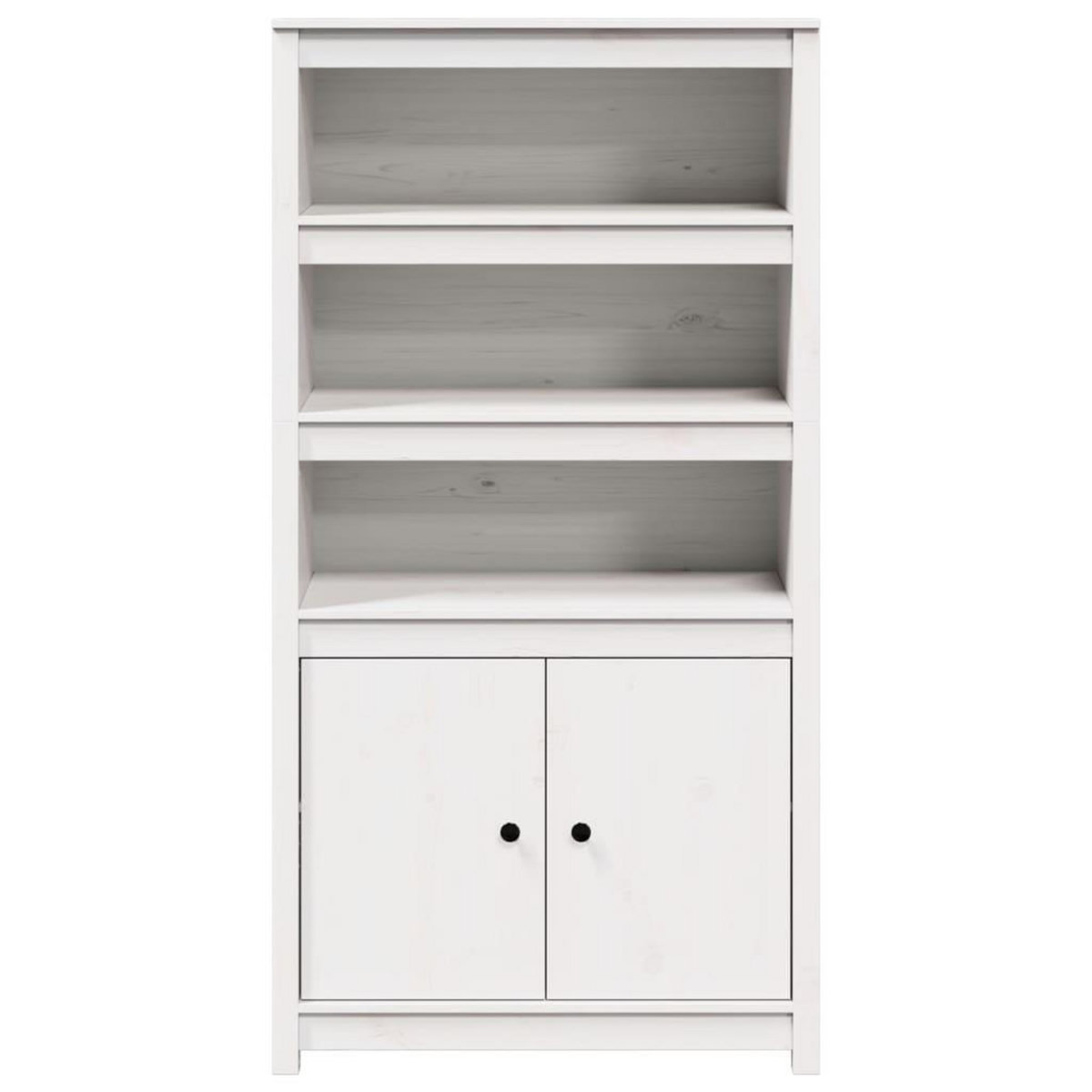 VIDAXL Buffet haut Blanc 80x35x154 cm Bois massif de pin