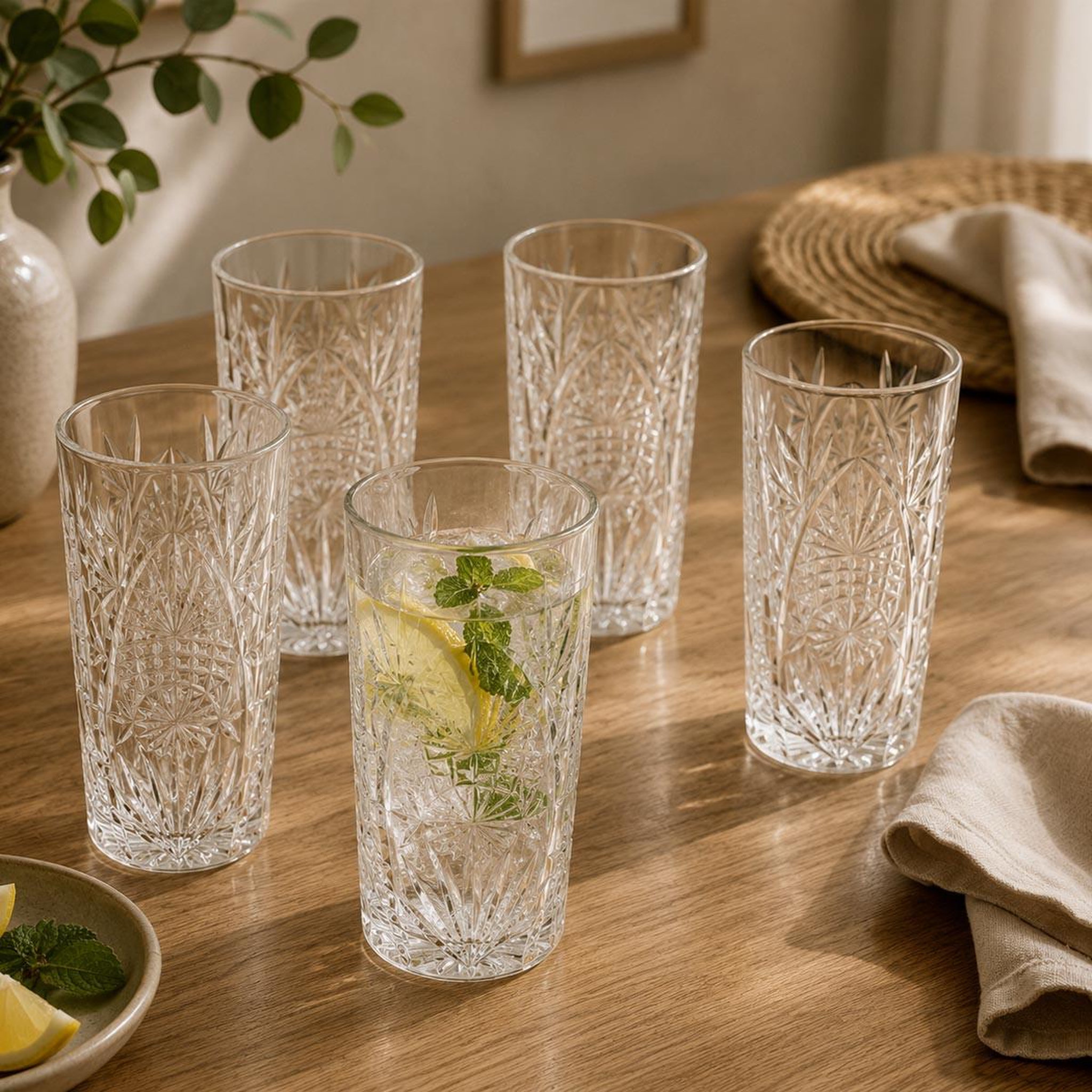Voir la diapositive 3 : SECRET DE GOURMET Lot de 6 verres hauts  ayla  35cl transparent