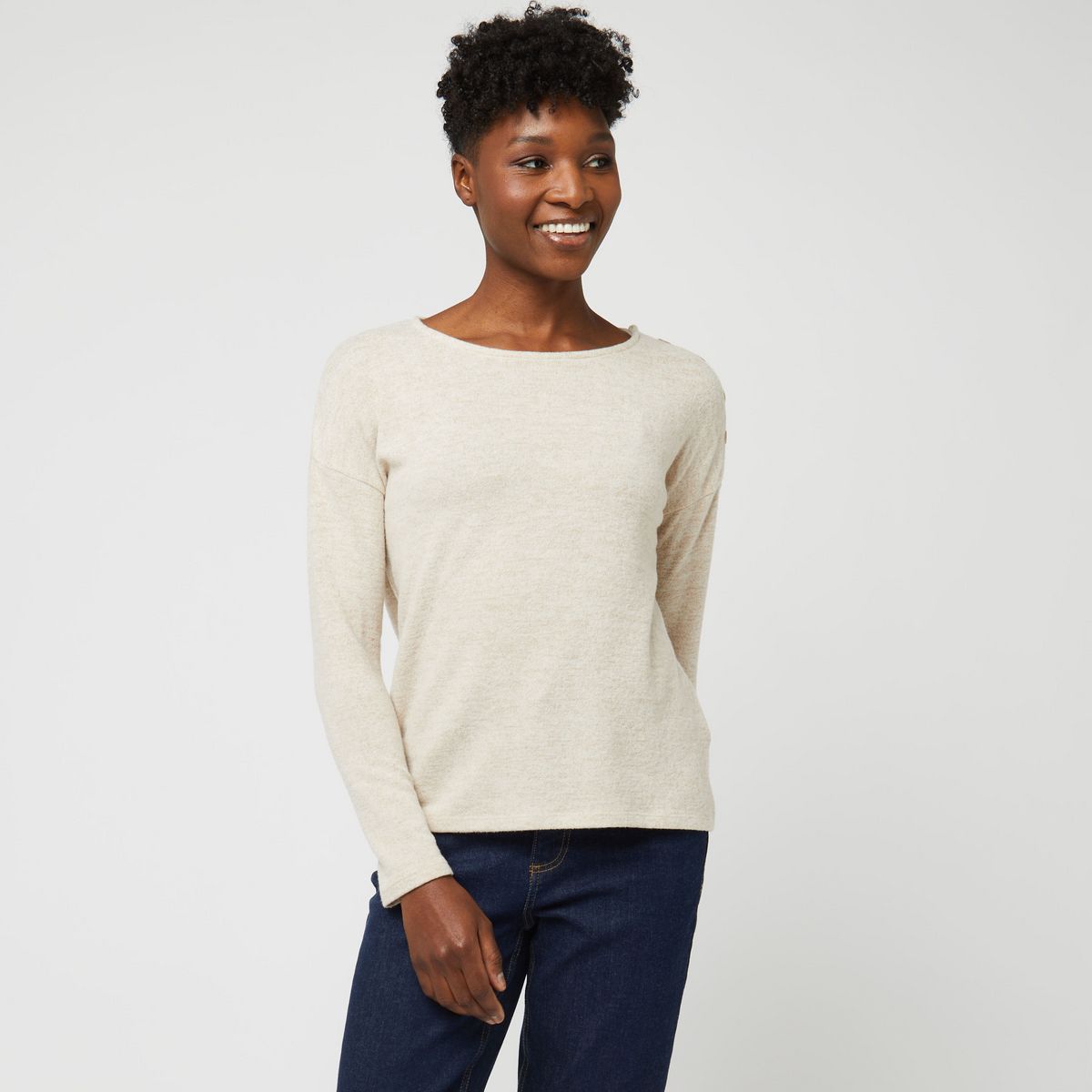 INEXTENSO T-shirt beige femme