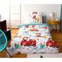Voir la diapositive 2 : COTE DECO Parure de lit enfant Pompier - 100% coton adouci 57 fils - 140 x 200 cm