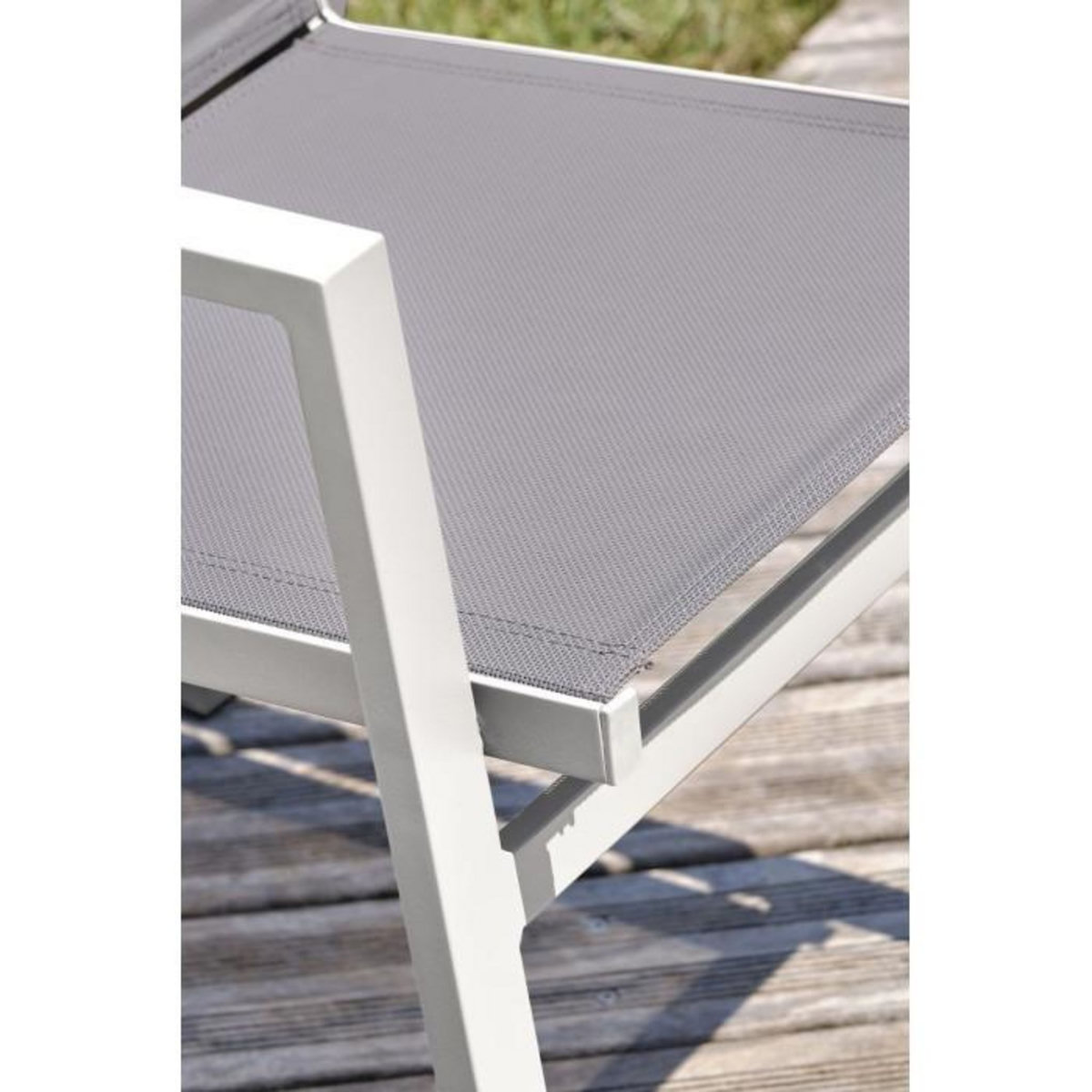 Paris Prix Lot de 2 Fauteuils de Jardin Empilables  Floride  86cm Blanc