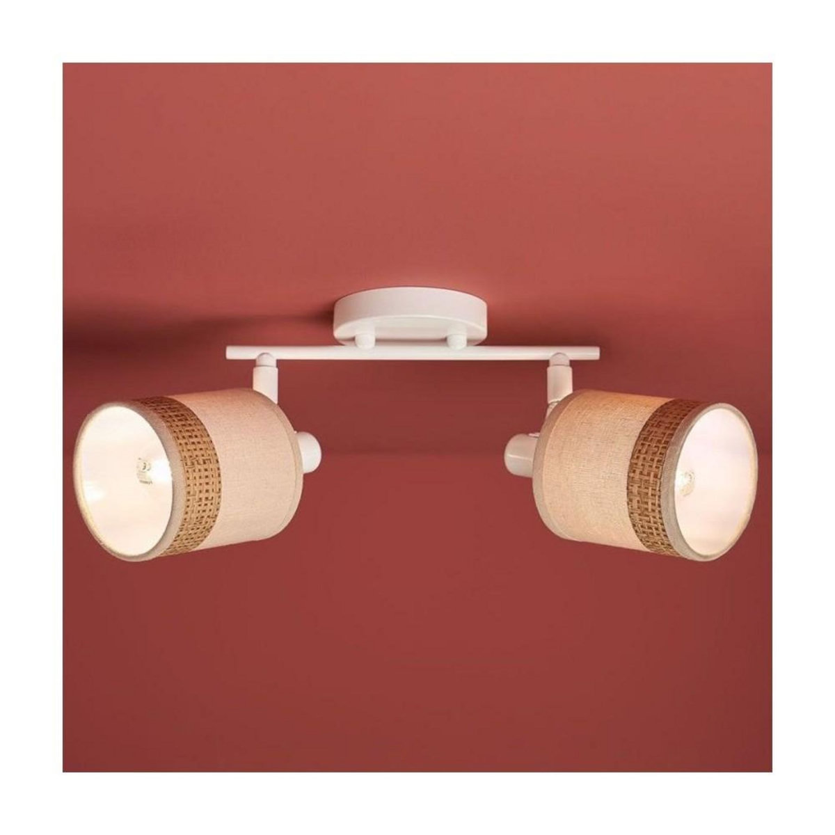 OSTARIA Rampe 2 abat-jours lin beige