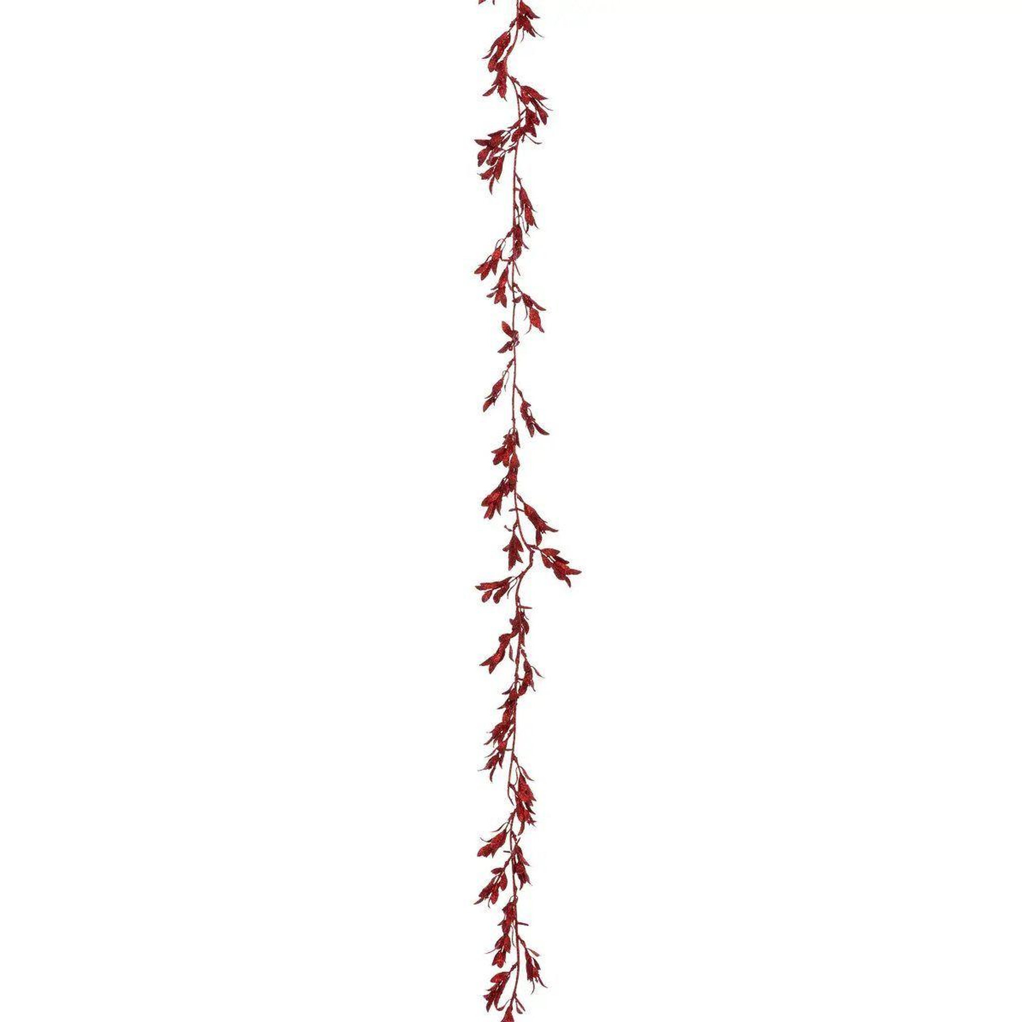 ATMOSPHERA Guirlande de noël déco  feuilles  180cm rouge
