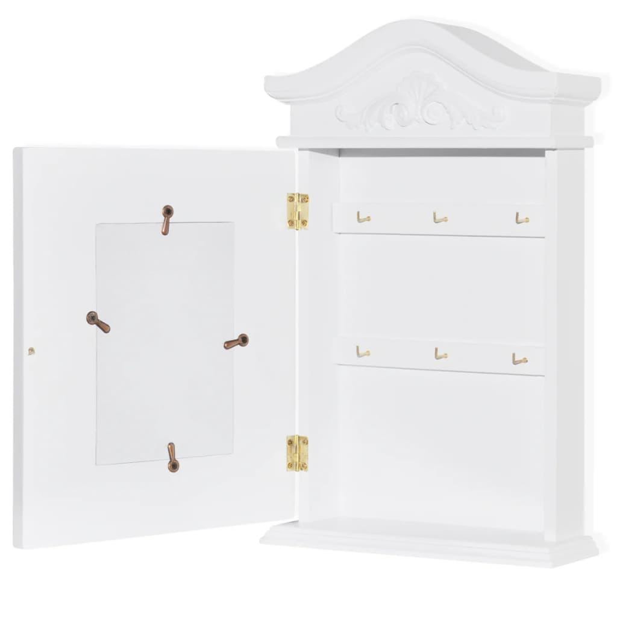 Voir la diapositive 5 : VIDAXL Armoire a cles avec cadre photo Blanc