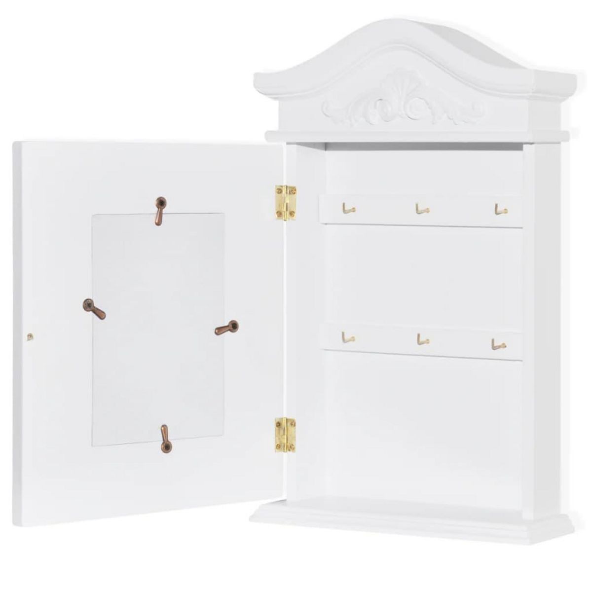 VIDAXL Armoire a cles avec cadre photo Blanc