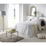 Home collection Housse de couette parureavectaies odaya. Coloris disponibles : Blanc