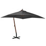 Voir la diapositive 1 : VIDAXL Parasol de jardin suspendu avec mat Anthracite bois de sapin