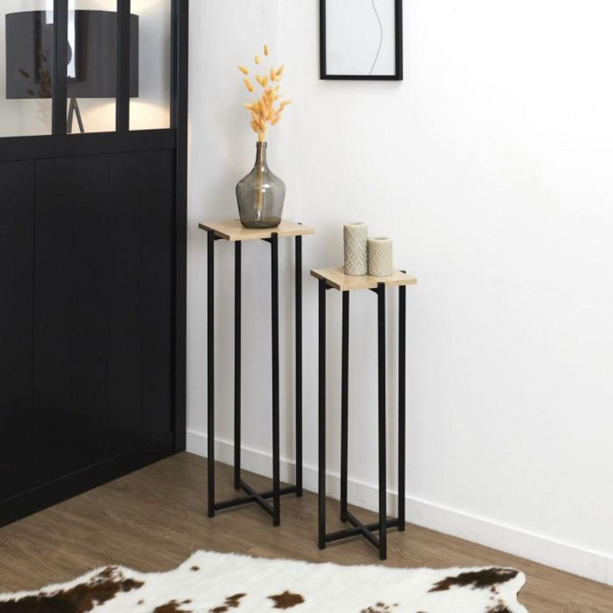 Paris Prix Lot de 2 sellettes  Loka  82cm Noir