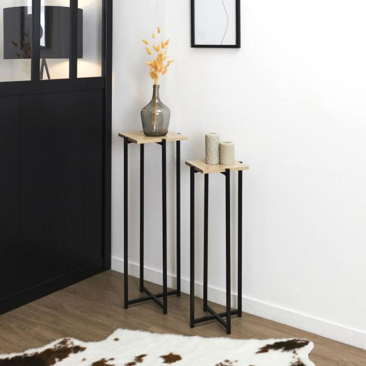 Paris Prix Lot de 2 sellettes  Loka  82cm Noir