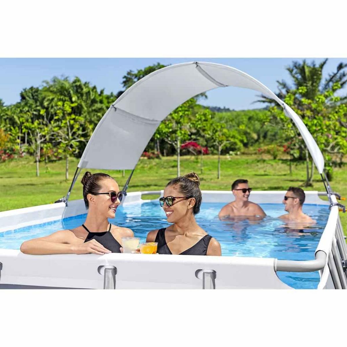 BESTWAY Bestway Auvent de piscine hors sol Blanc