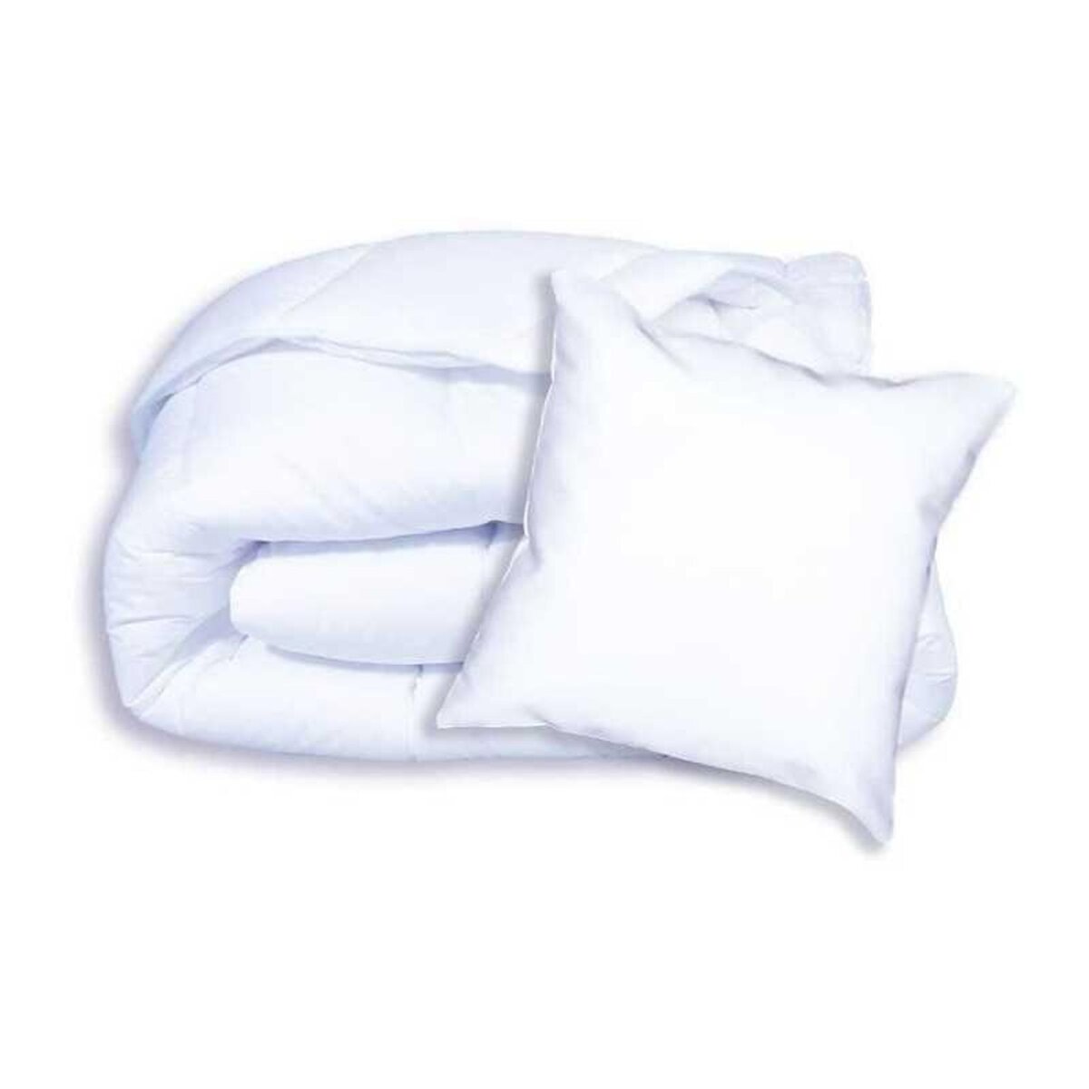 DODO DODO Pack Couette chaude anti-acariens 140x200 cm + 1 oreiller 60x60 cm - Splendeur - Garnissage 100% volupt'air 350gr/m² - Bla