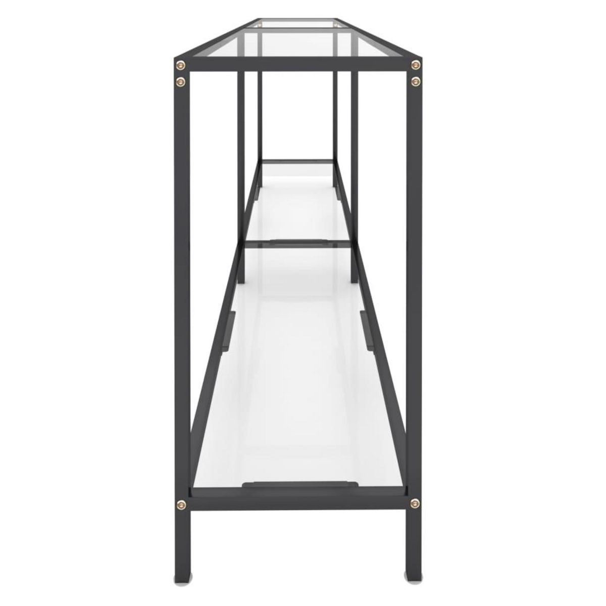 VIDAXL Table console Transparent 200x35x75,5 cm Verre trempe