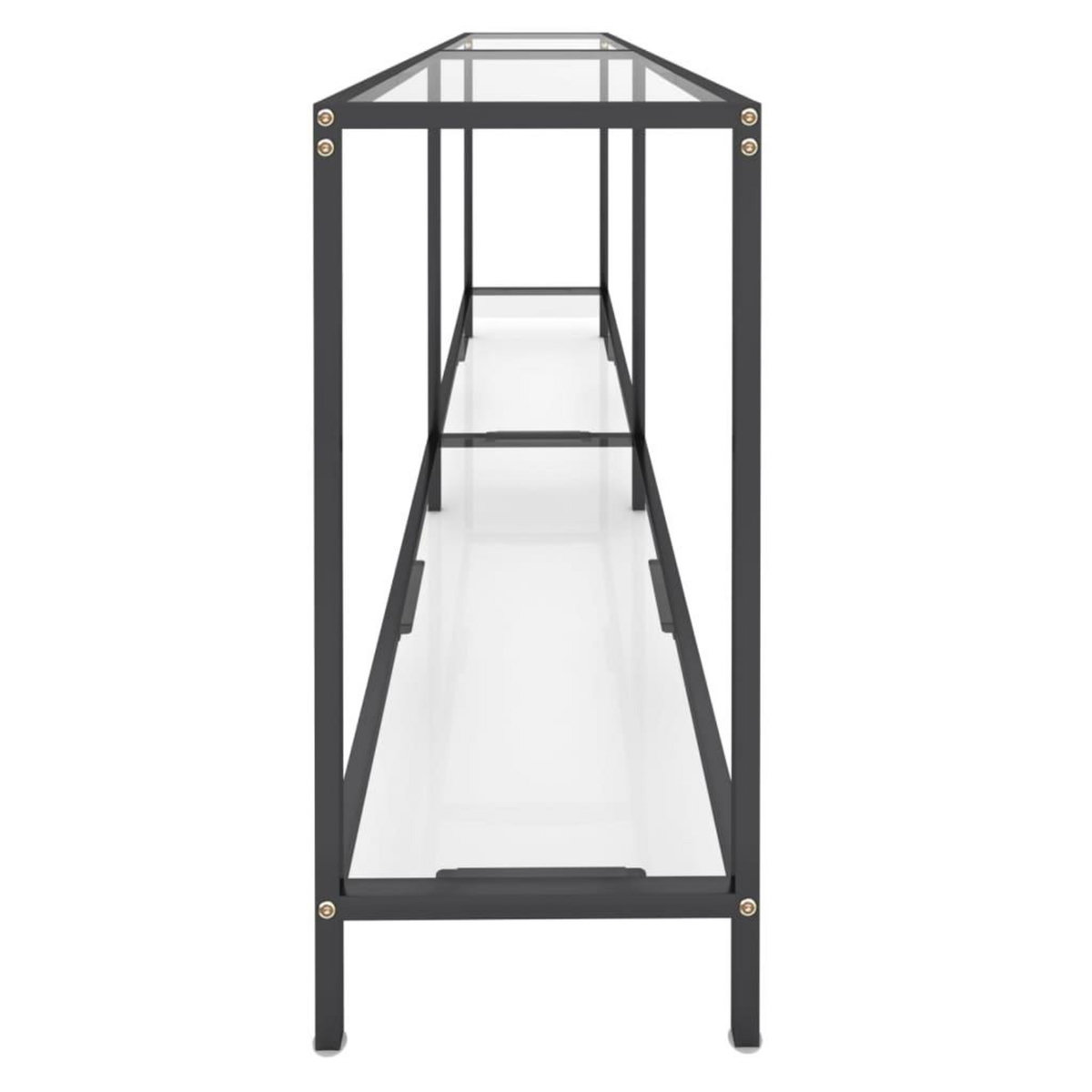 VIDAXL Table console Transparent 200x35x75,5 cm Verre trempe