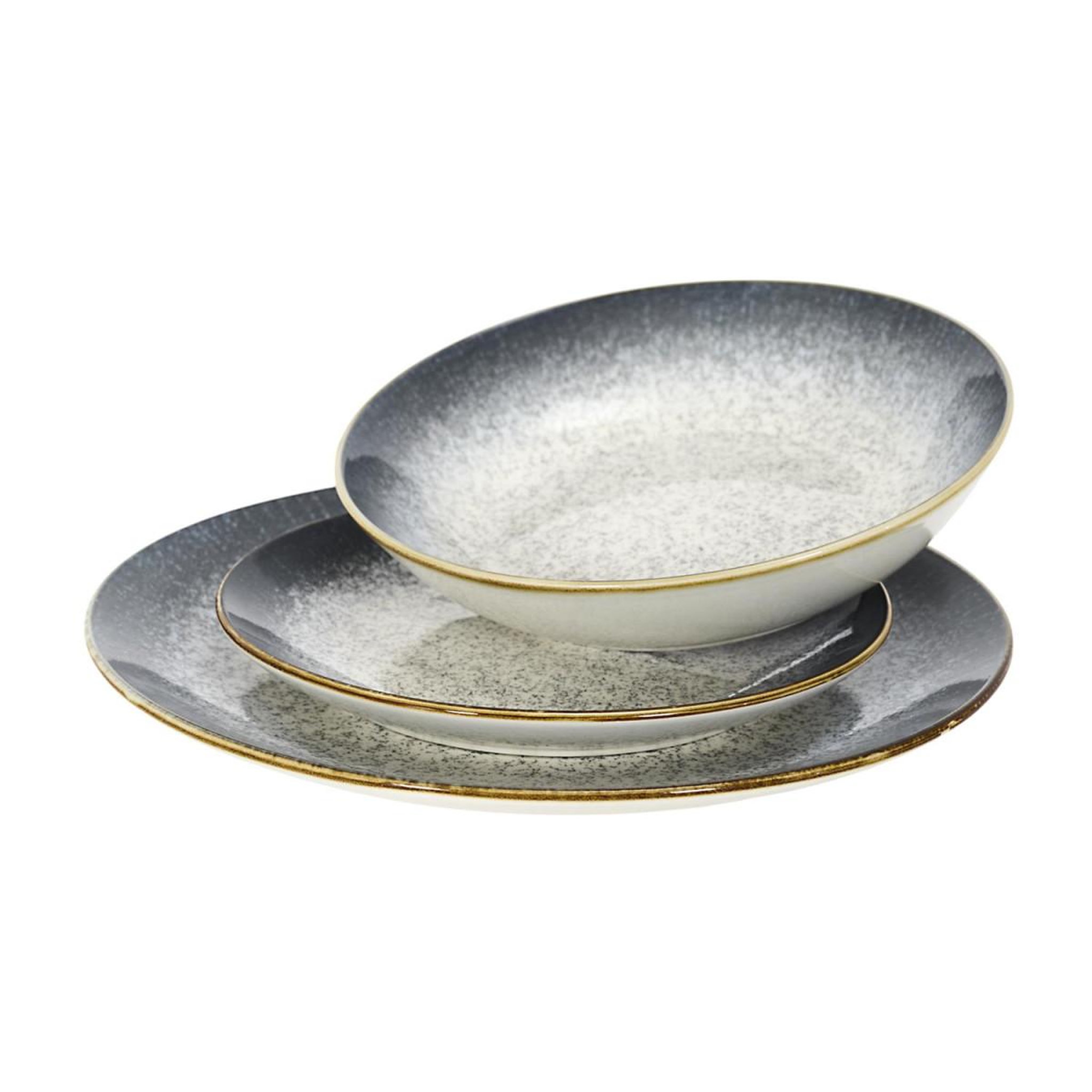 The Home Deco Factory Service de table 12 pièces  elysia  26cm gris