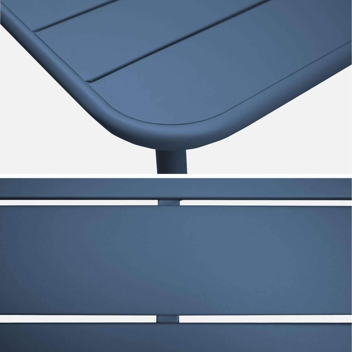 SWEEEK Table de jardin métal 4 places, Amelia L 120 x 70 x 72,5cm