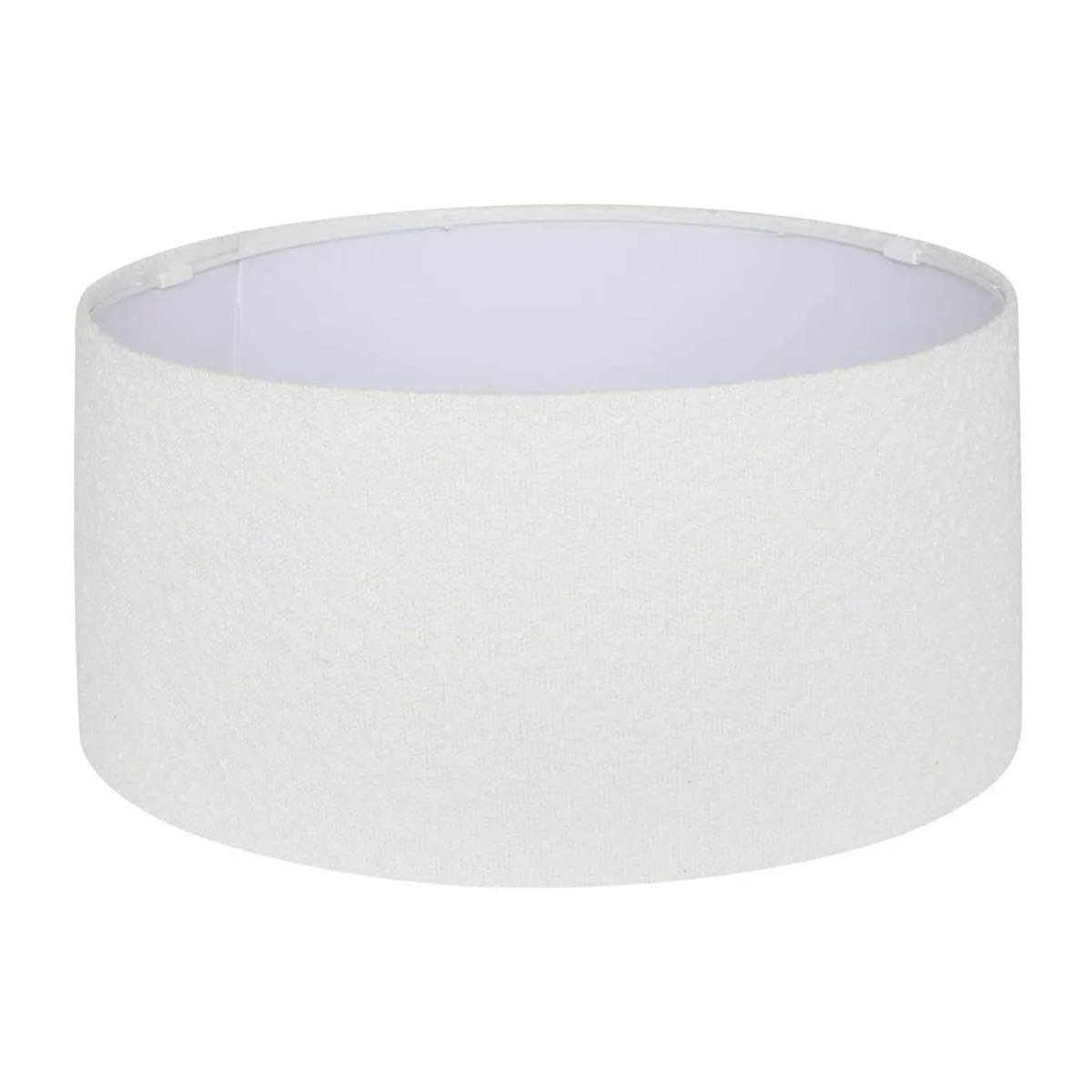 ATMOSPHERA Abat Jour en Tissu Bouclette  Beline  50cm Blanc