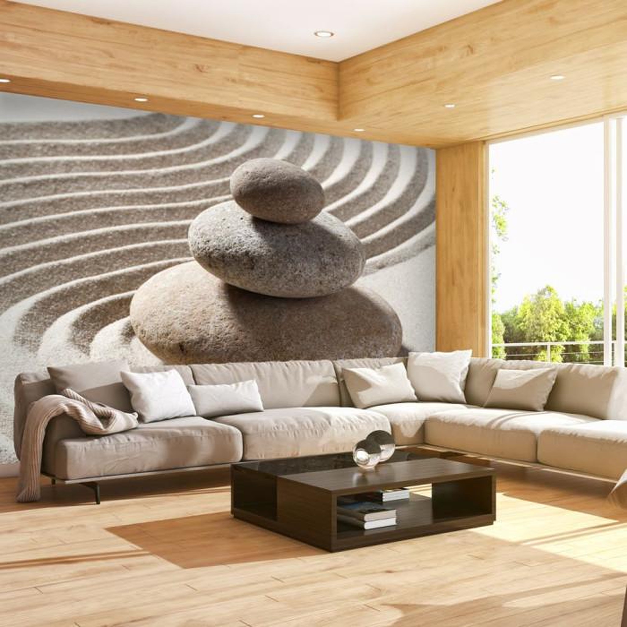 Paris Prix Papier Peint  Jardin Zen. Coloris disponibles : Multicolore