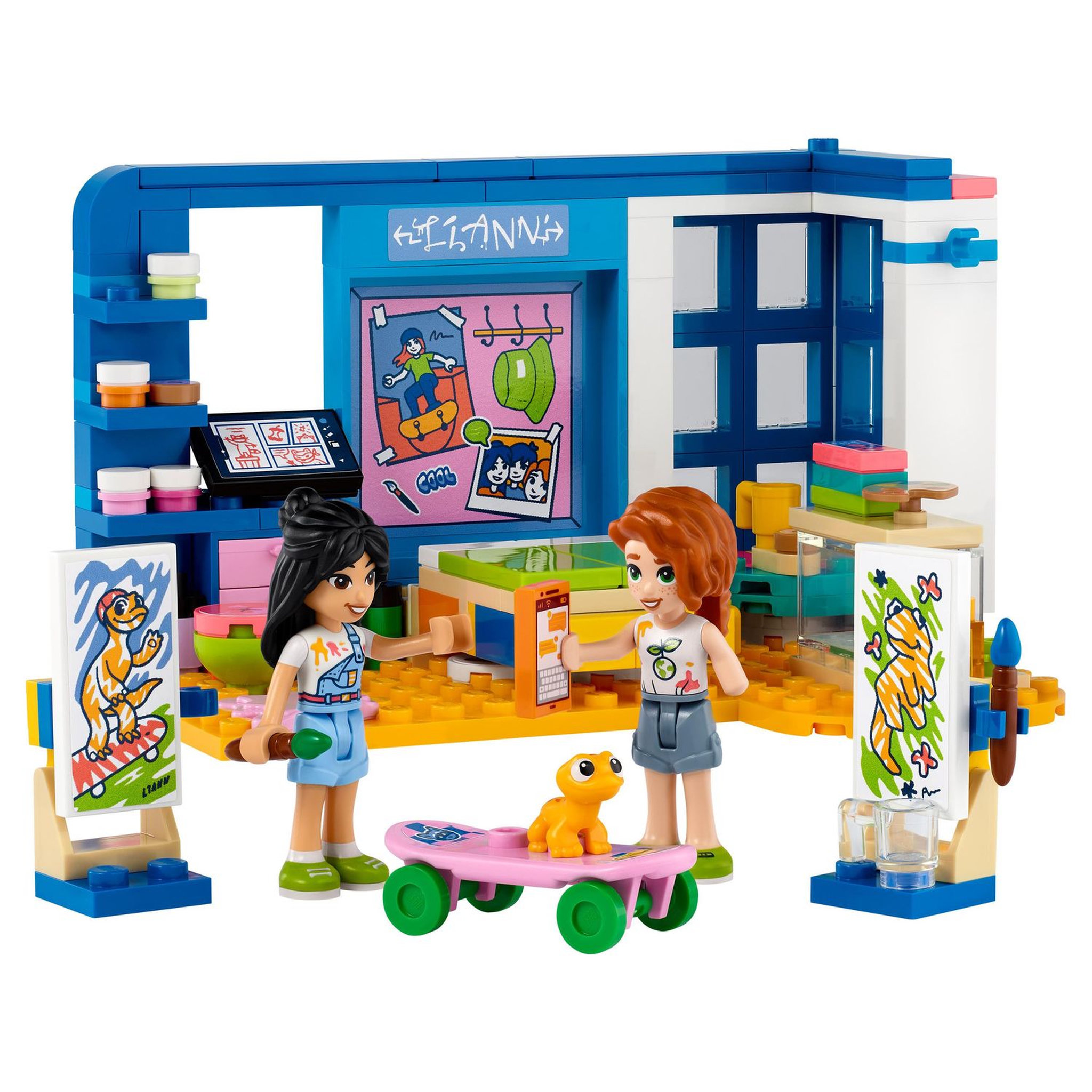 Voir la diapositive 3 : LEGO Friends 41739 La chambre de Liam,  Jouet de Maison Mini-Poupées 2023 Liann & Autumn, sur le Thème de l'Art