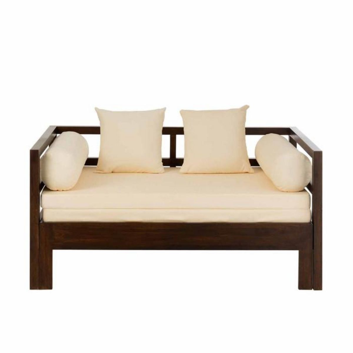 Paris Prix Canapé Banquette en Bois  Gavya  163cm Brun Foncé
