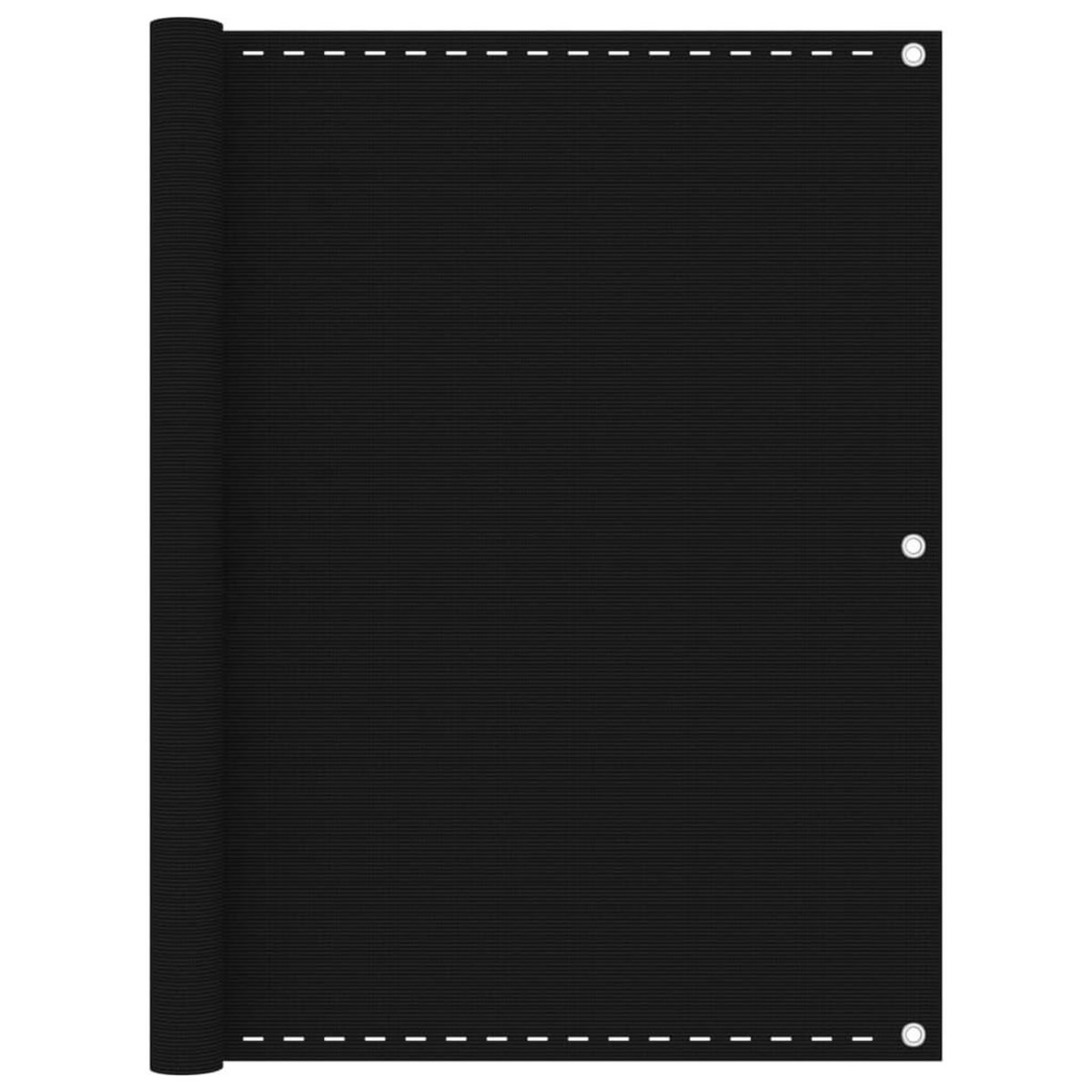 VIDAXL Ecran de balcon Noir 120x400 cm PEHD