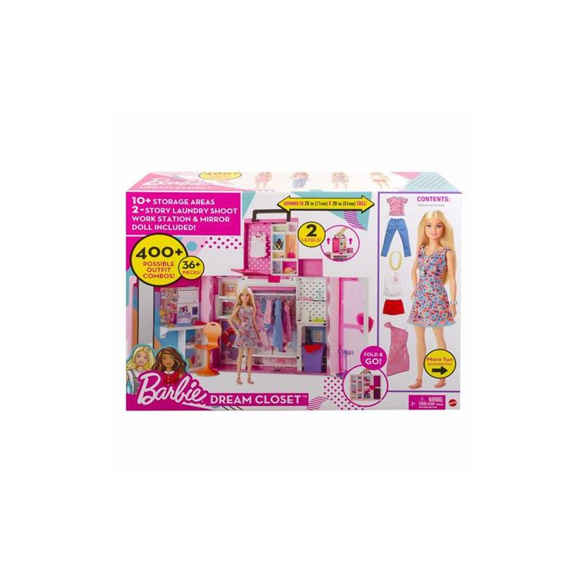 BARBIE Poupée et accessoires Barbie et son mega dressing