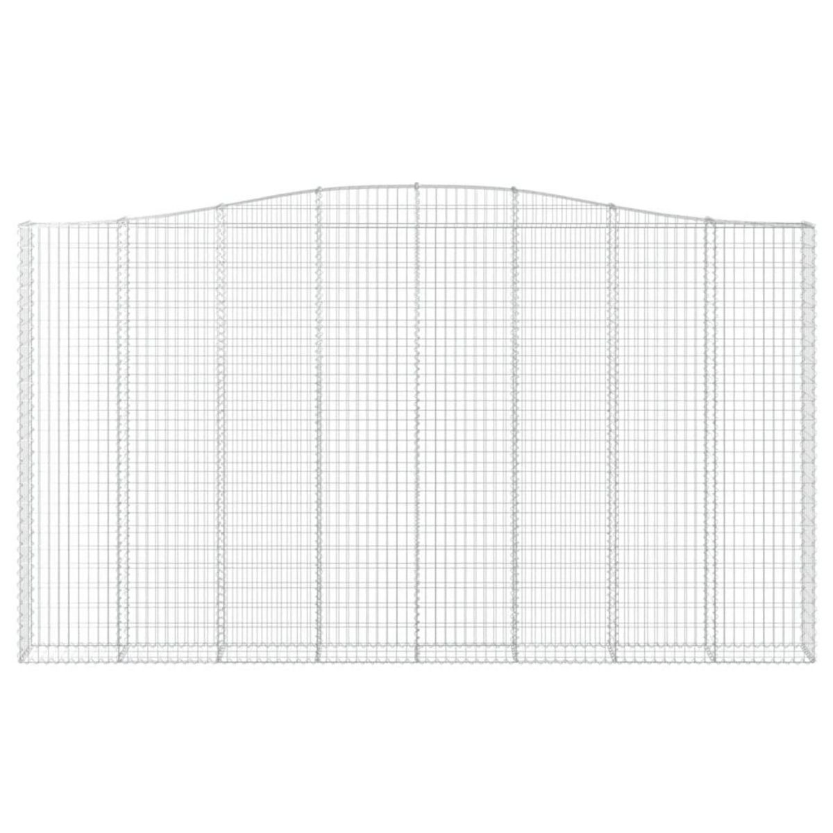 VIDAXL Paniers a gabions arques 2 pcs 400x30x220/240 cm Fer galvanise