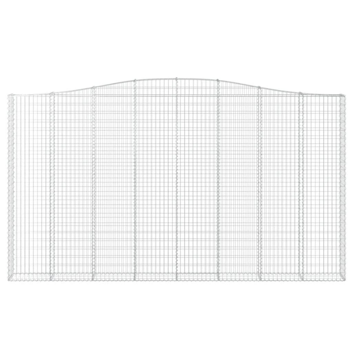 VIDAXL Paniers a gabions arques 2 pcs 400x30x220/240 cm Fer galvanise