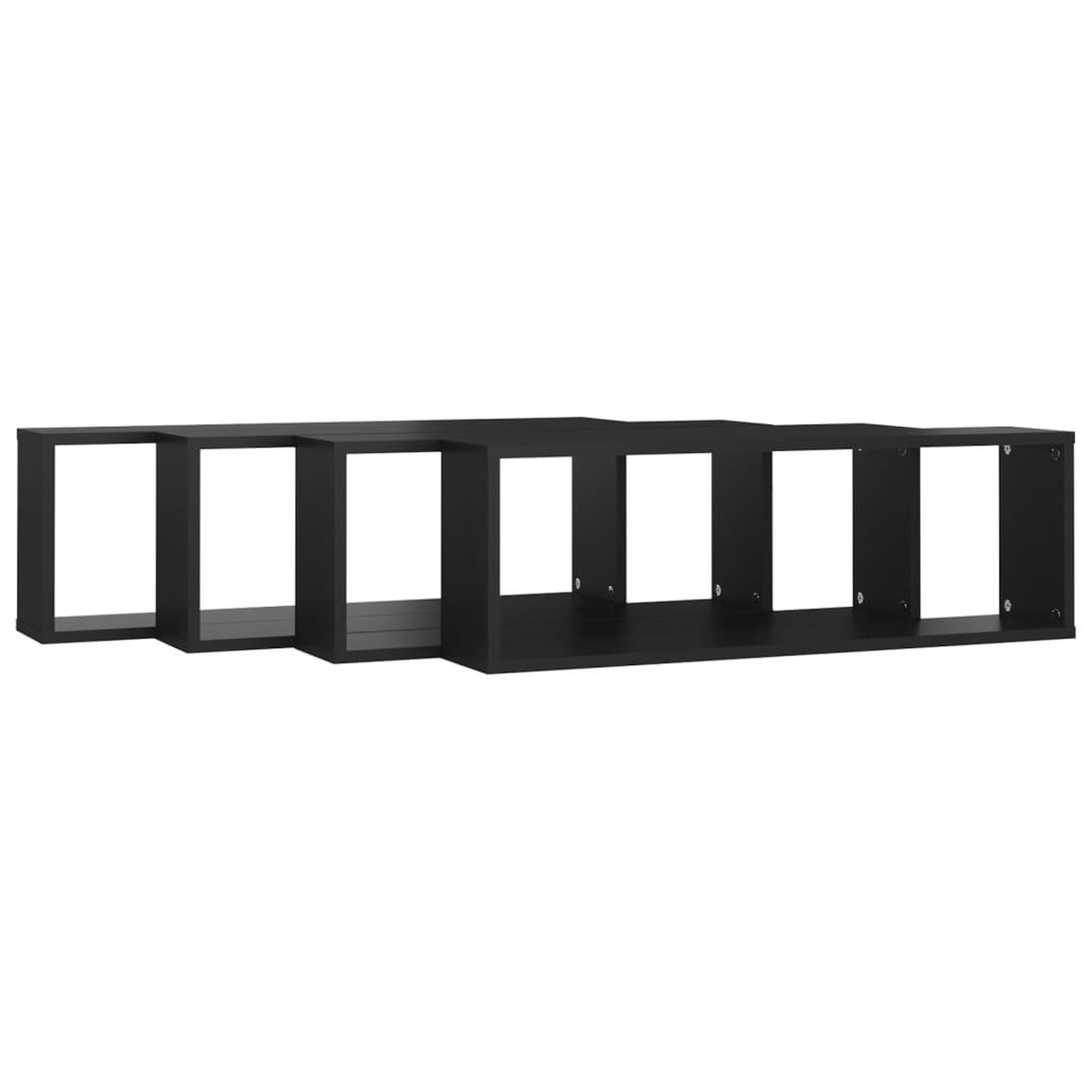 Voir la diapositive 4 : VIDAXL Etageres cube murales 4 pcs Noir 80x15x26,5cm bois d'ingenierie