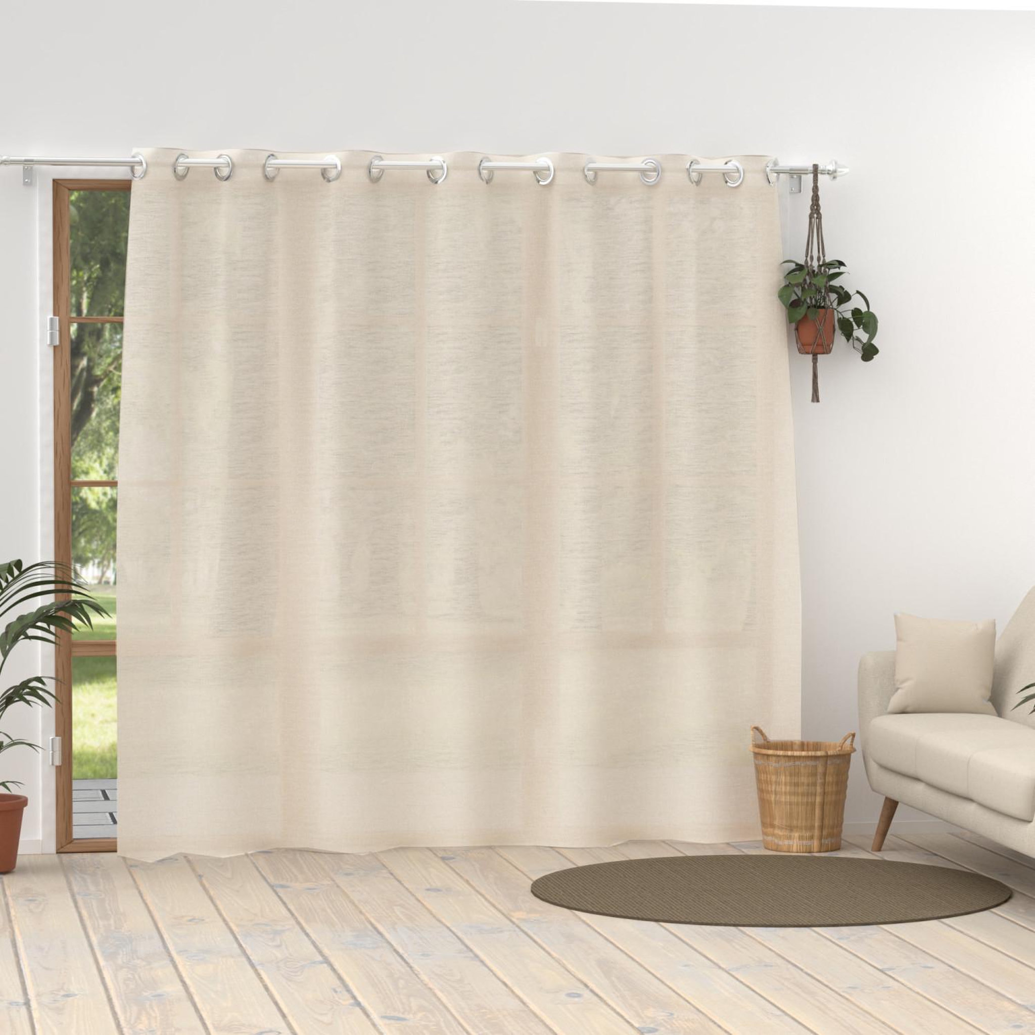 Voir la diapositive 2 : SOLEIL D'OCRE Voile lin à oeillets LINEN, par Soleil d'Ocre