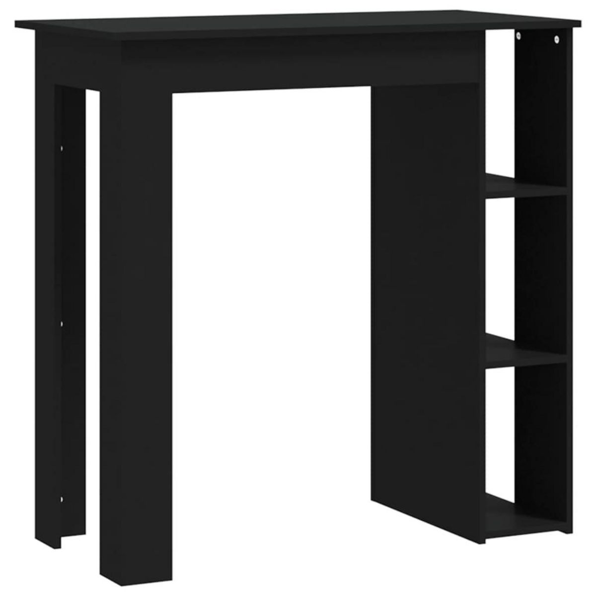 VIDAXL Table de bar avec etagere Noir 102x50x103,5cm Bois d'ingenierie
