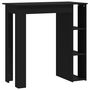 Voir la diapositive 2 : VIDAXL Table de bar avec etagere Noir 102x50x103,5cm Bois d'ingenierie