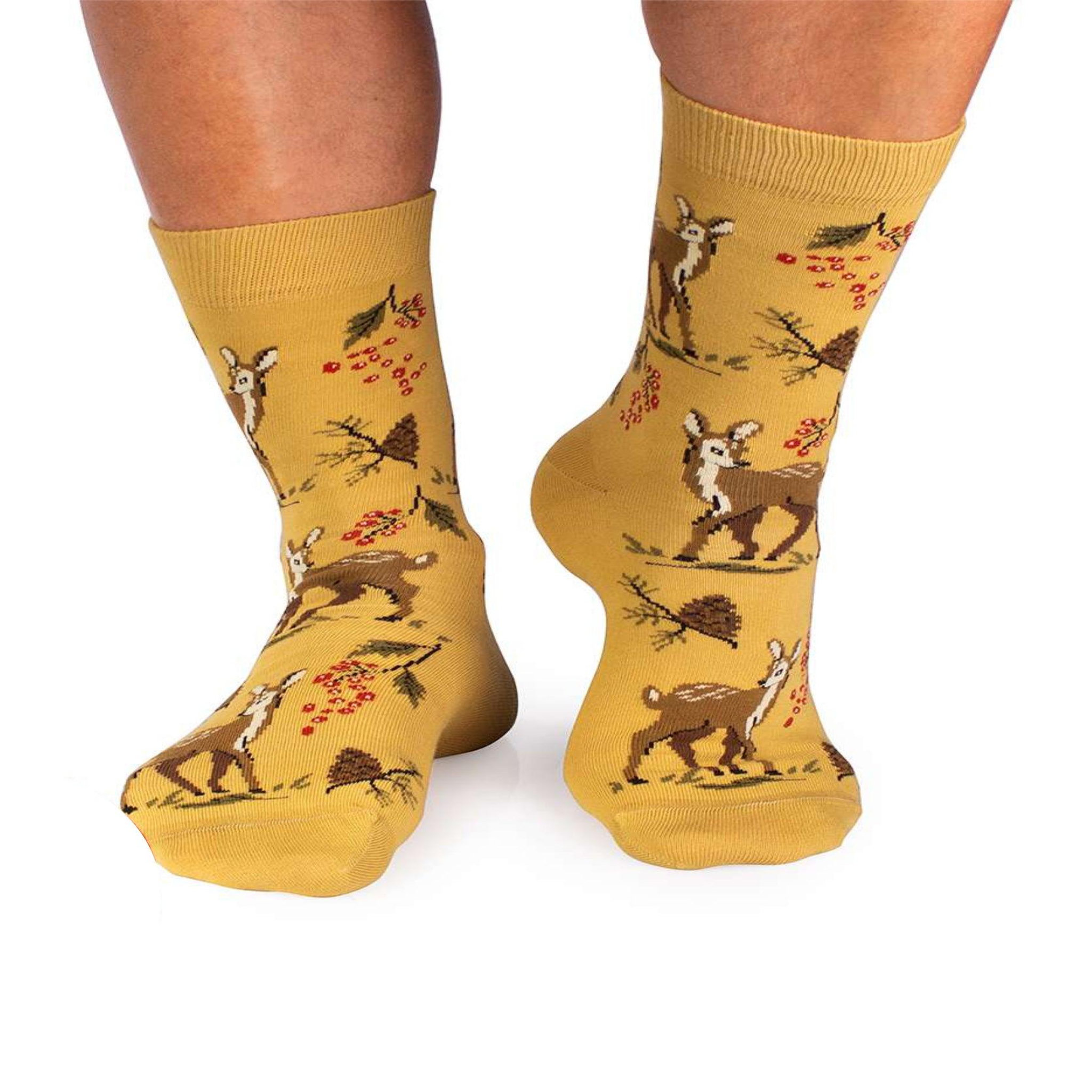 Voir la diapositive 3 : PIRIN HILL Chaussettes coton bio automne cerfs