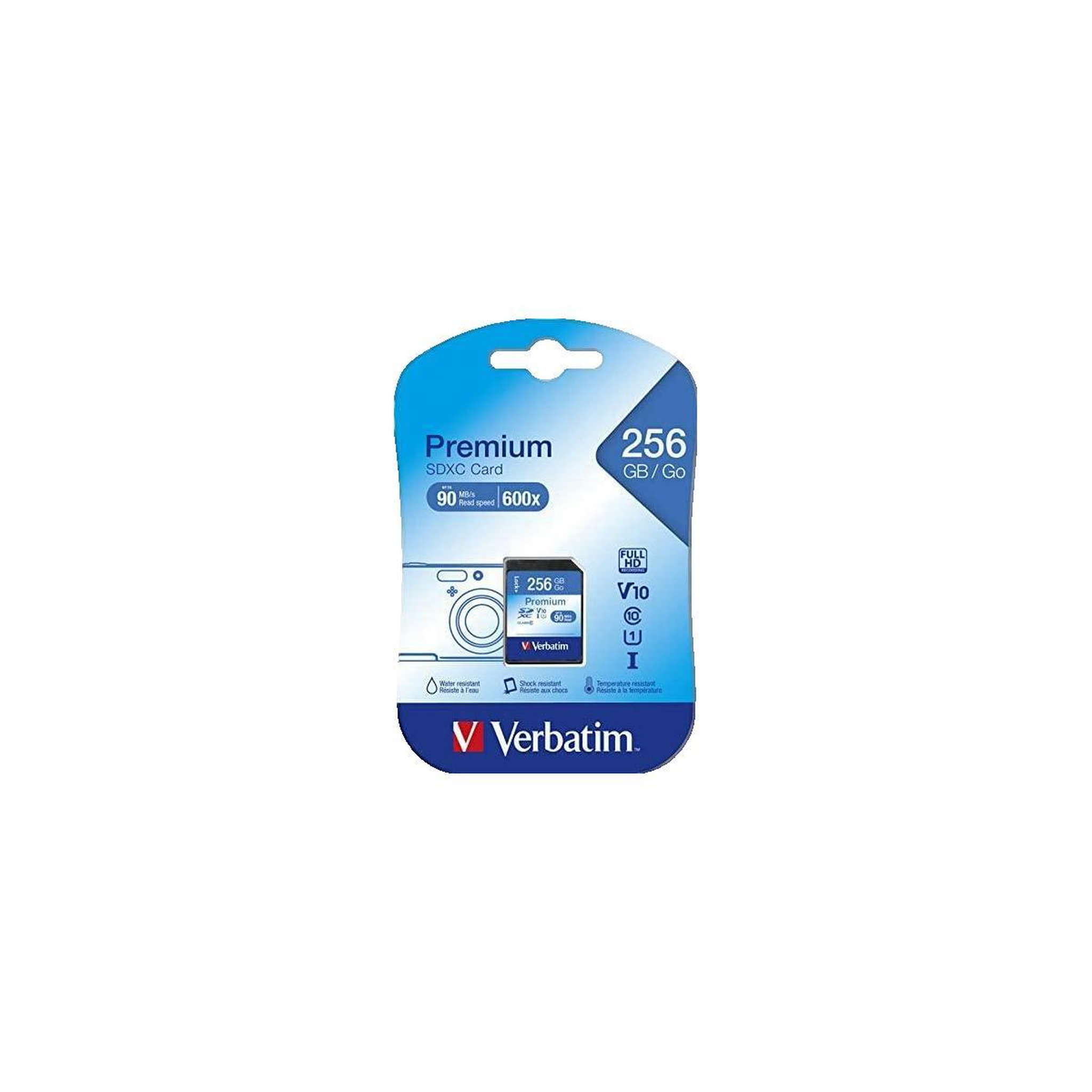 Voir la diapositive 3 : Verbatim Carte Mémoire SDXC Verbatim Premium 256 Go