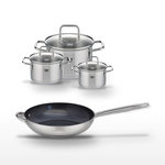 ELO Lot Poêle céramique 32cm Elo Profi Therm Platinum et 3 Faitouts Elo