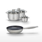 ELO Lot Poêle 28cm et 3 Faitouts Elo Profi Therm Platinum