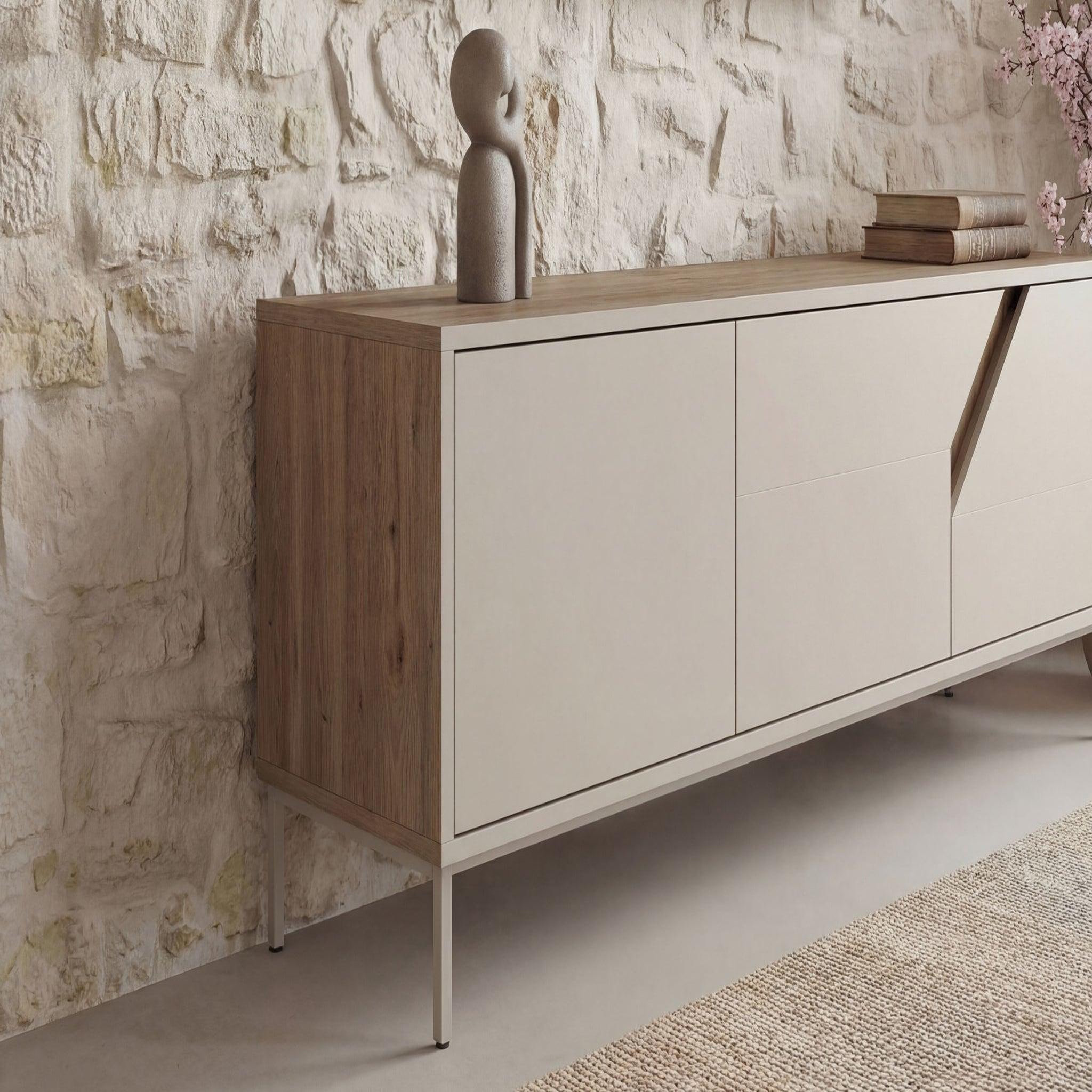 Voir la diapositive 4 : CASANOVA PARIS Dalia - meuble tv 150cm en mélamine - beige
