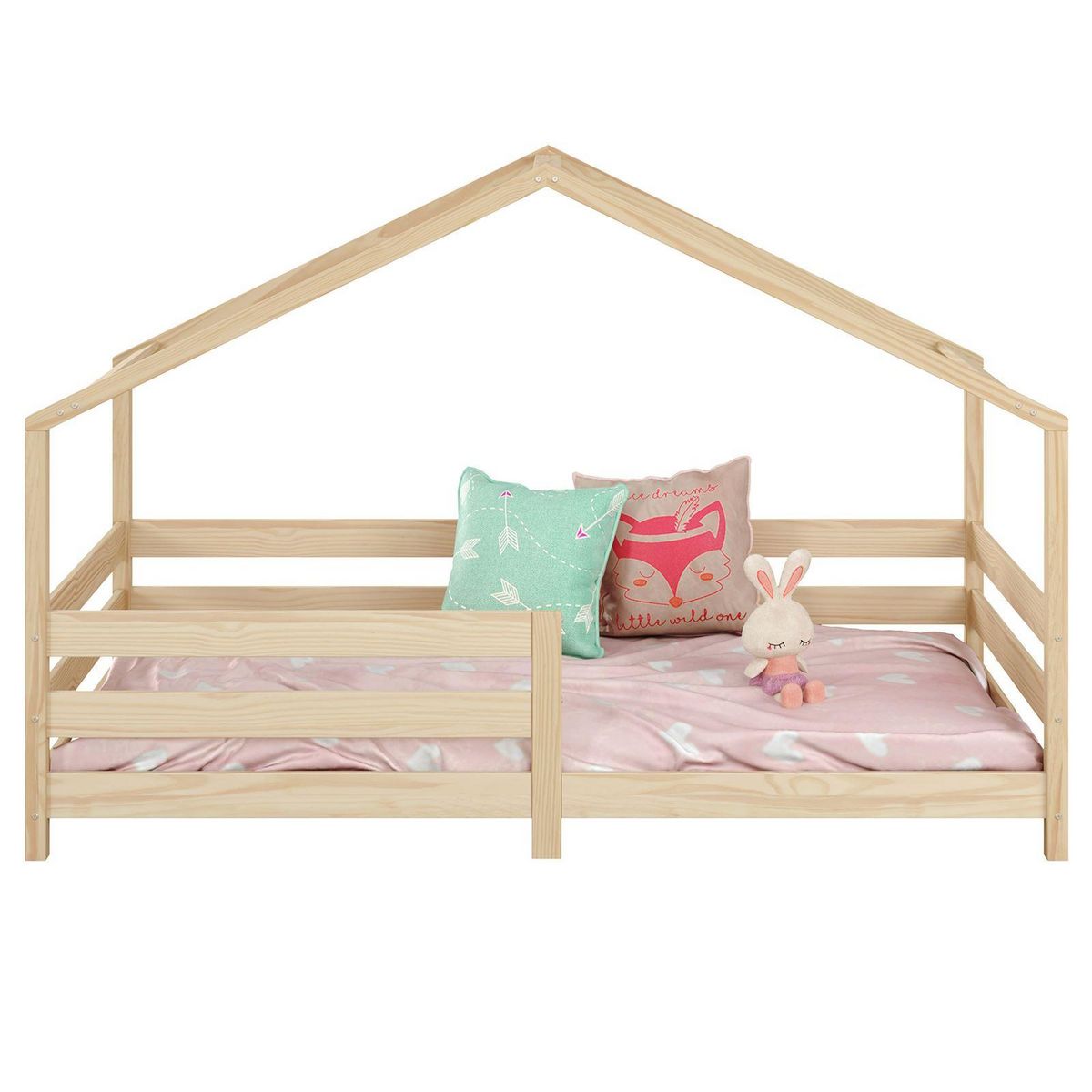 IDIMEX Lit cabane RENA 90 x 200 cm, en pin massif