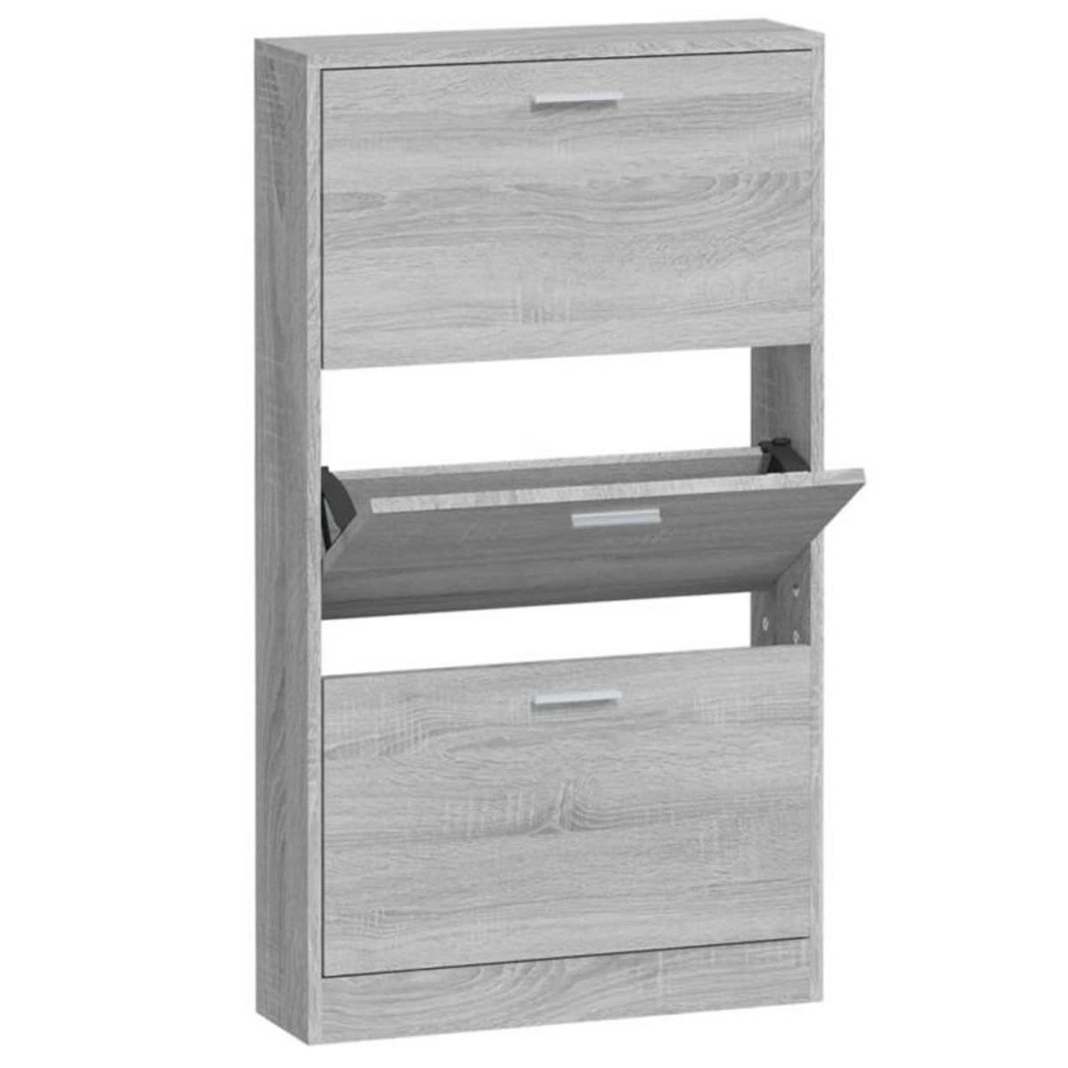 VIDAXL Armoire à chaussures Sonoma gris 59x17x108 cm Bois d ingénierie