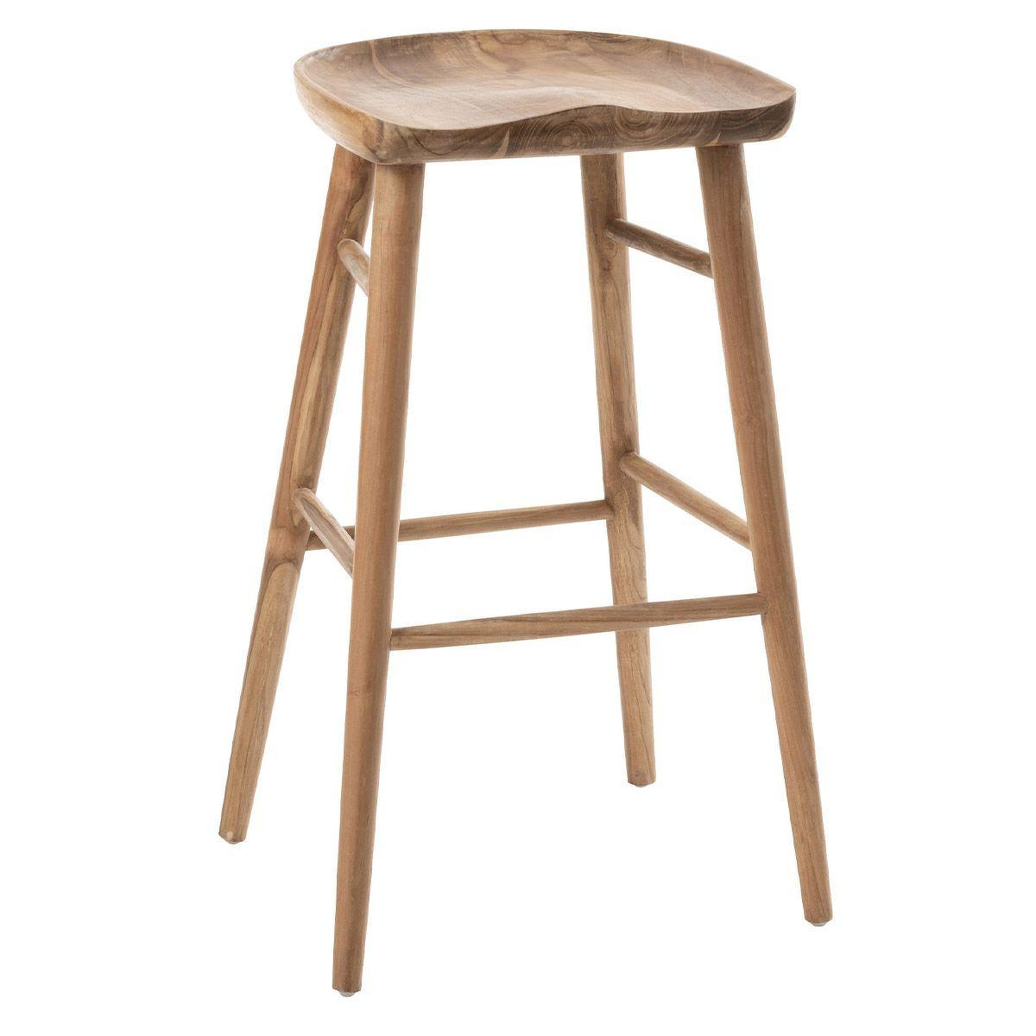 J-LINE Tabouret de bar en bois  ana  69cm naturel