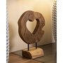 Voir la diapositive 6 : Paris Prix Objet Déco Cœur en Teck  Hasi  28cm Naturel