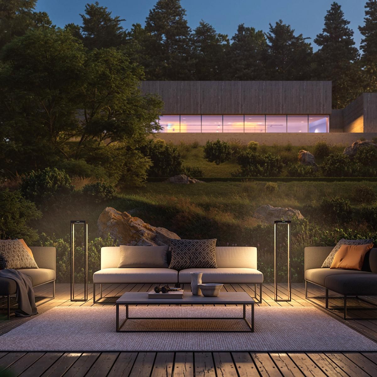 Lumisky Borne solaire RADIA Noir Aluminium H110cm